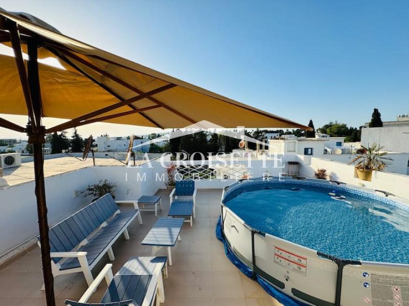 Appartement meublé S+3 avec piscine à La Marsa